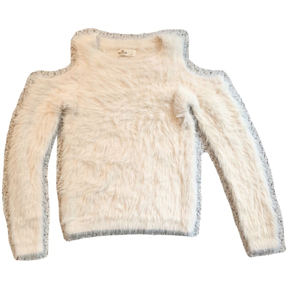 Hollister Sweaters - Hollister Cold Shoulder Fur Sweater